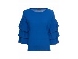 B.p.c sweter z falbanami niebieski *44/46