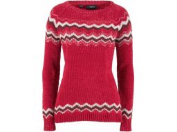 B.p.c sweter czerwony we wzory 48/50.