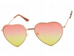 Okulary przeciwsłoneczne serca barwione damskie