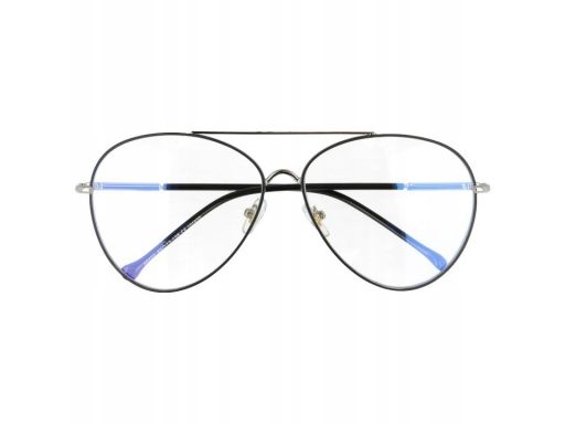 Okulary pilotki z filtrem niebieskim zerówki