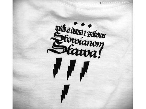 Koszulka patriotyczna słowianie (biała) xxl