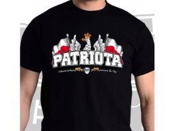 Koszulka patriotyczna męska patriota - czarna s