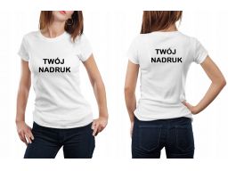 T-shirt damski z twoim nadrukiem xs kolor jakość