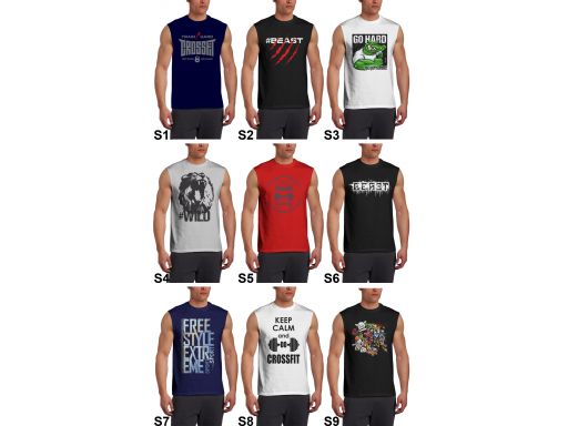 Koszulki t-shirt bez rękawów męski twój nadruk xl