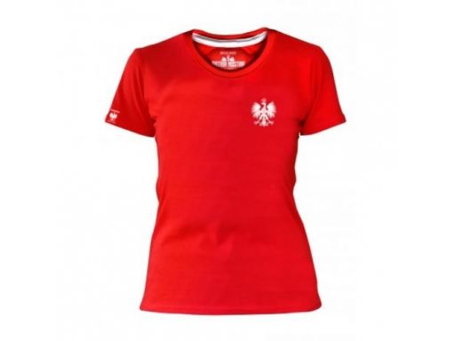 Koszulka patriotyczna damska haft orzeł - czerwona