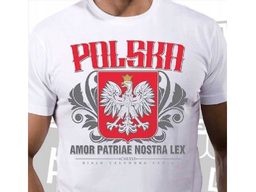 Koszulka patriotyczna polska biało czerwona m