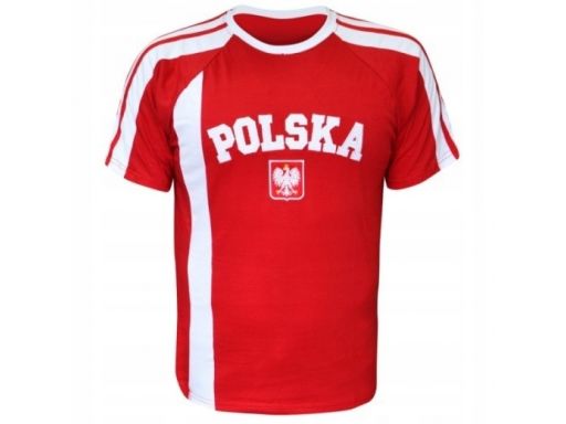 Koszulka kibica polska - godło - czerwona m
