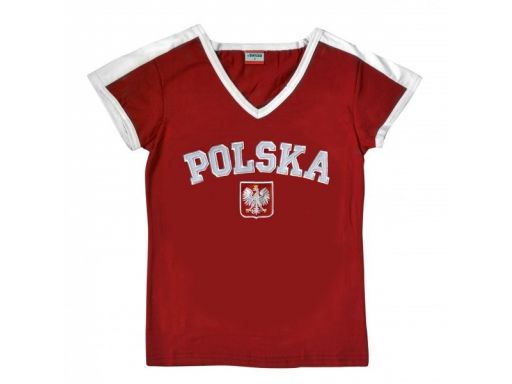 Koszulka patriotyczna damska polska - czerwona xl