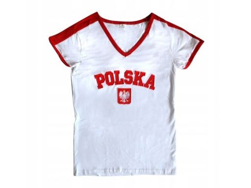 Koszulka patriotyczna damska polska - biała xl