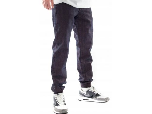 Spodnie jeans slim jogger red washed prosto xl