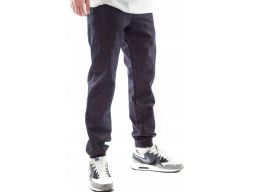 Spodnie jeans slim jogger red washed prosto xl