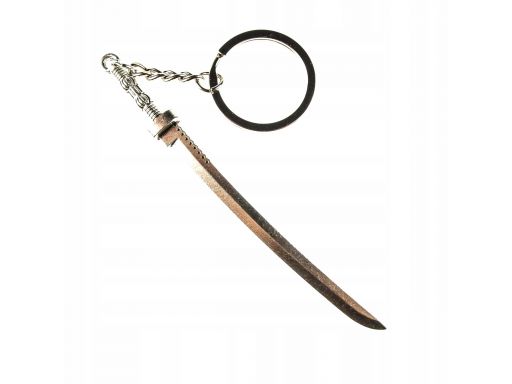 Piękny brelok metalowy długi miecz samurajski