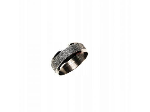 Srebrna obrączka sygnet pierścień srebrny brokat