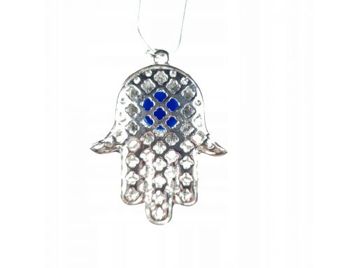 Naszyjnik oko proroka srebrna hamsa evil eye