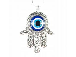 Naszyjnik oko proroka srebrna hamsa evil eye