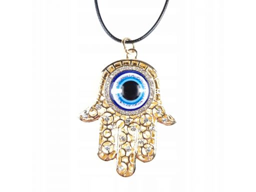 Naszyjnik oko proroka złota hamsa evil eye