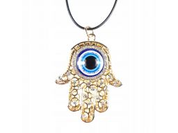 Naszyjnik oko proroka złota hamsa evil eye