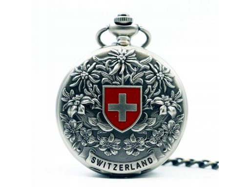 Mechaniczny zegarek kieszonkowy szwajcarski krzyż