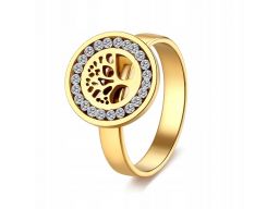 Złoty sygnet pierścionek obrączka drzewo życia