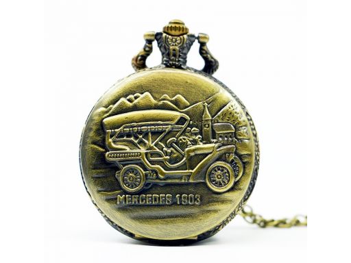 Piękny zegarek kieszonkowy mercedes 1903 automobil