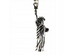 Piękny brelok metalowy statua wolności posrebrzany