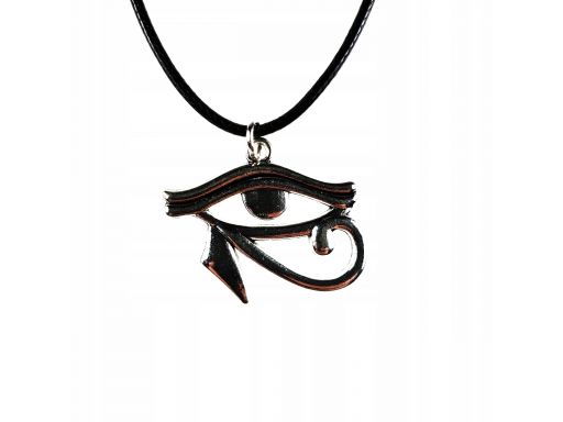 Piękny naszyjnik oko ra horusa egipt posrebrzany