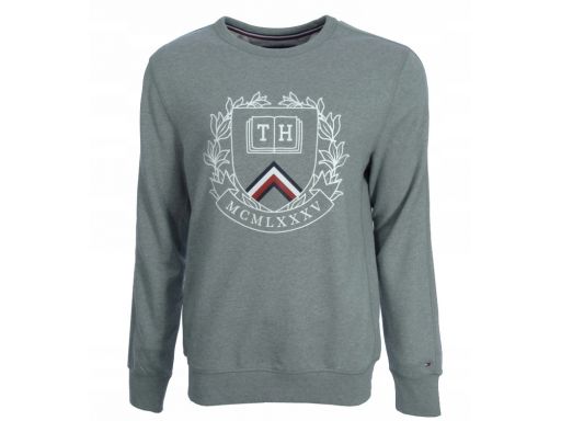 Tommy hilfiger bluza męska, siwa, bawełniana l