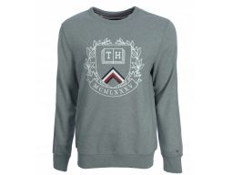 Tommy hilfiger bluza męska, siwa, bawełniana l