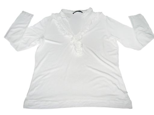 Knitwear bluzka bawełniana biała r.44 xxl *3811