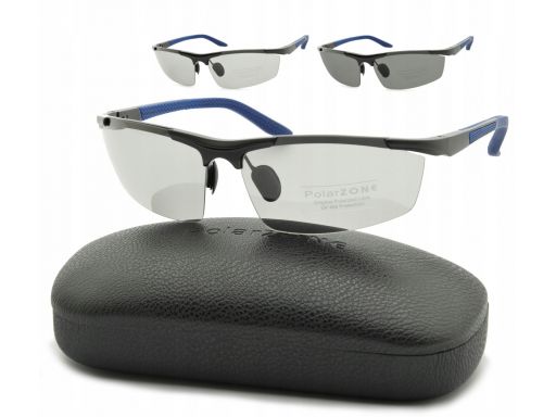 Okulary polaryzacyjne fotochrom sportowe aluminium