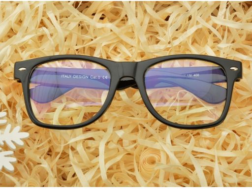 Okulary nerd z filtrem niebieskim do ekranów lcd