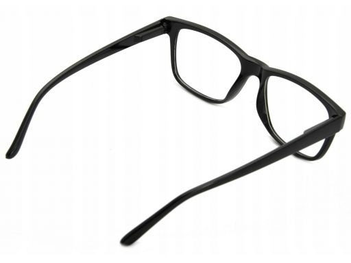 Okulary antyrefleks zerówki nerdy prostokątne
