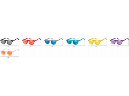 Okulary lenonki dziecięce unisex matowe lustrzanki