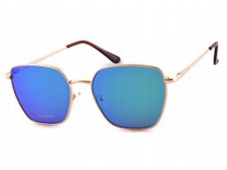 Okulary metalowe zielone przeciwsłoneczne unisex