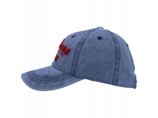 Czapka z daszkiem bejsbolówka przecierana jeans