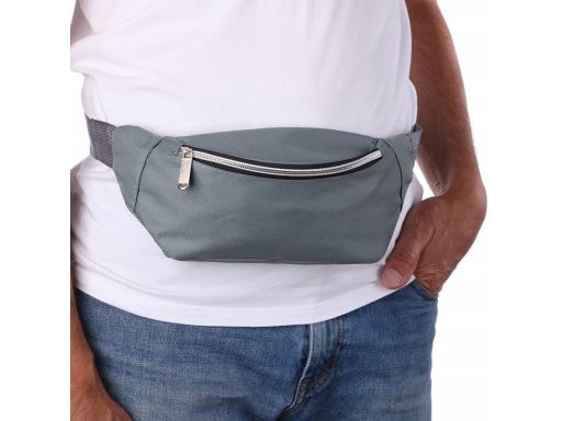 Saszetka nerka biodrówka sportowa pas szara unisex