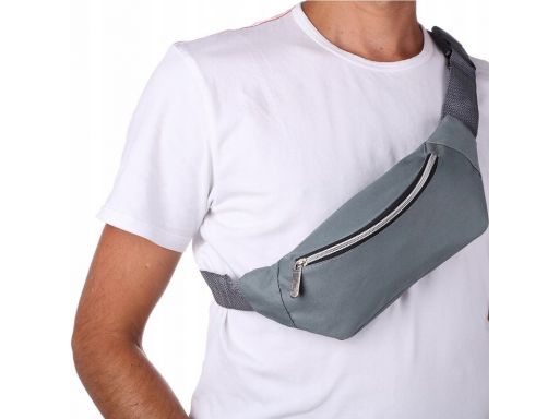 Saszetka nerka biodrówka sportowa pas szara unisex