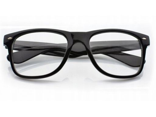 Okulary lustrzane uv 400 nerdy męskie czarne
