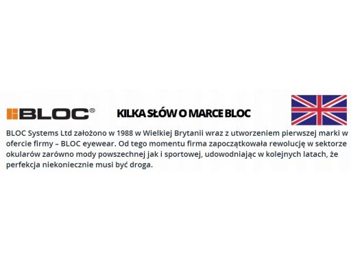 Angielskie okulary bloc bronx sportowe czarne