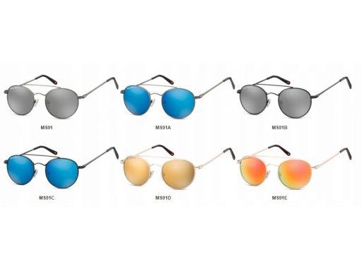 Lenonki męskie damskie lustrzanki okulary okrągłe