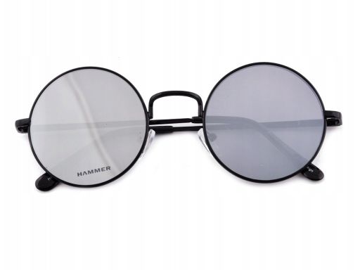 Okulary lenonki srebrne przeciwsłoneczne unisex