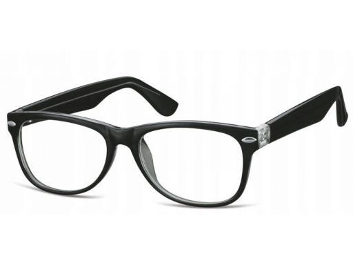 Zerówki okulary oprawki damskie męskie czarne nerd