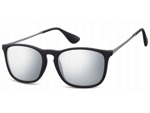 Nerdy okulary damskie męskie uv 400 czarne mat