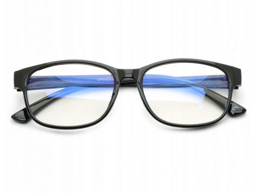 Okulary antyrefleks zerówki a'la nerdy owalne