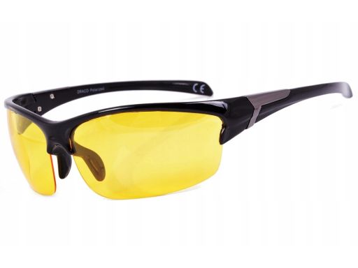 Polaryzacyjne okulary sportowe czarne i żółte