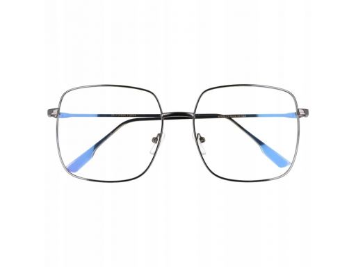 Okulary kwadratowe z filtrem niebieskim zerówki