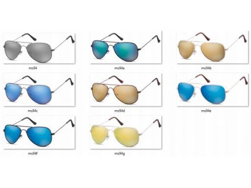 Pilotki okulary lustrzane aviator przeciwsłoneczne