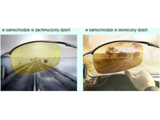 Żółte okulary kierowców hd fit over jazda w nocy