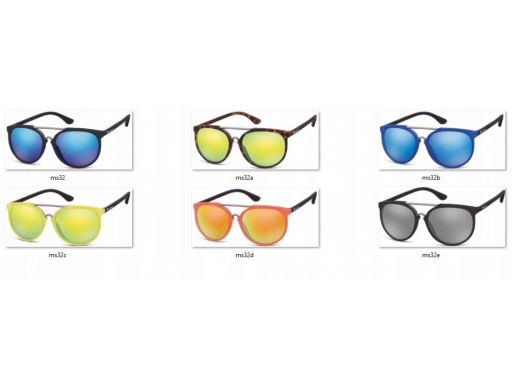 Okulary unisex przeciwsłoneczne aviator czarne