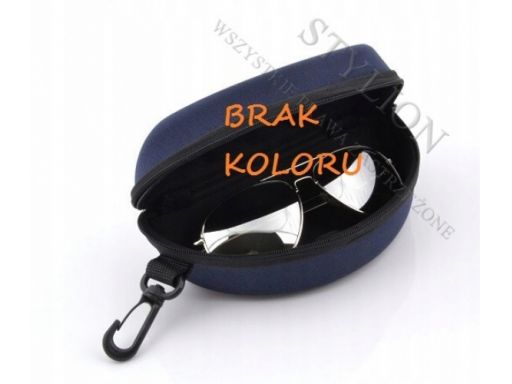 Etui futerał na okulary zamek karabińczyk 4 kolory